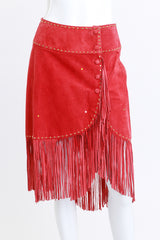 Love, Melody Rhinestone & Fringe Suede Skirt Set skirt @RECESS LA