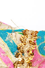 Lucie Ann Floral Brocade Metallic Caftan fray @RECESS LA