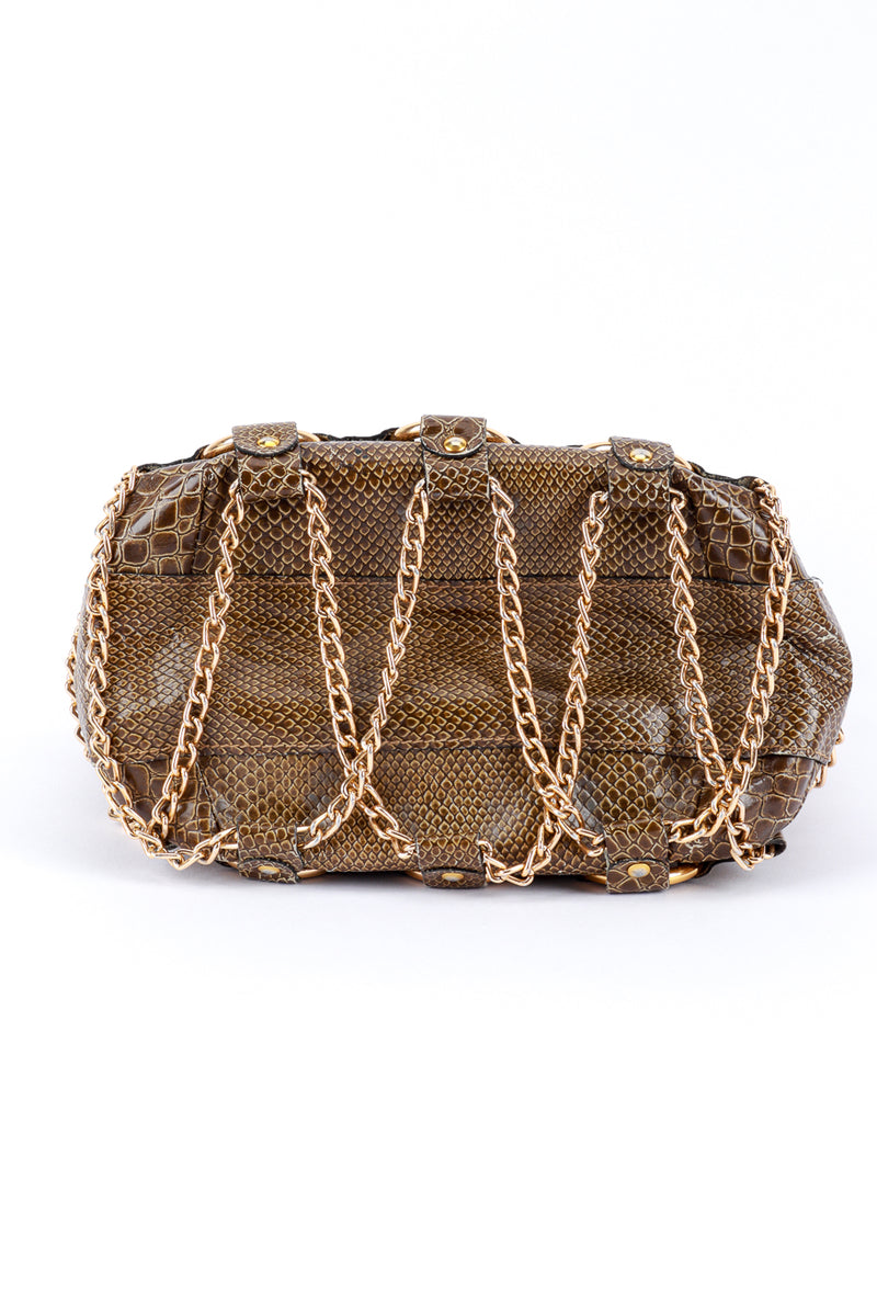 Vintage Murray Kruger Reptile O-Ring Shoulder Bag bottom @recess la