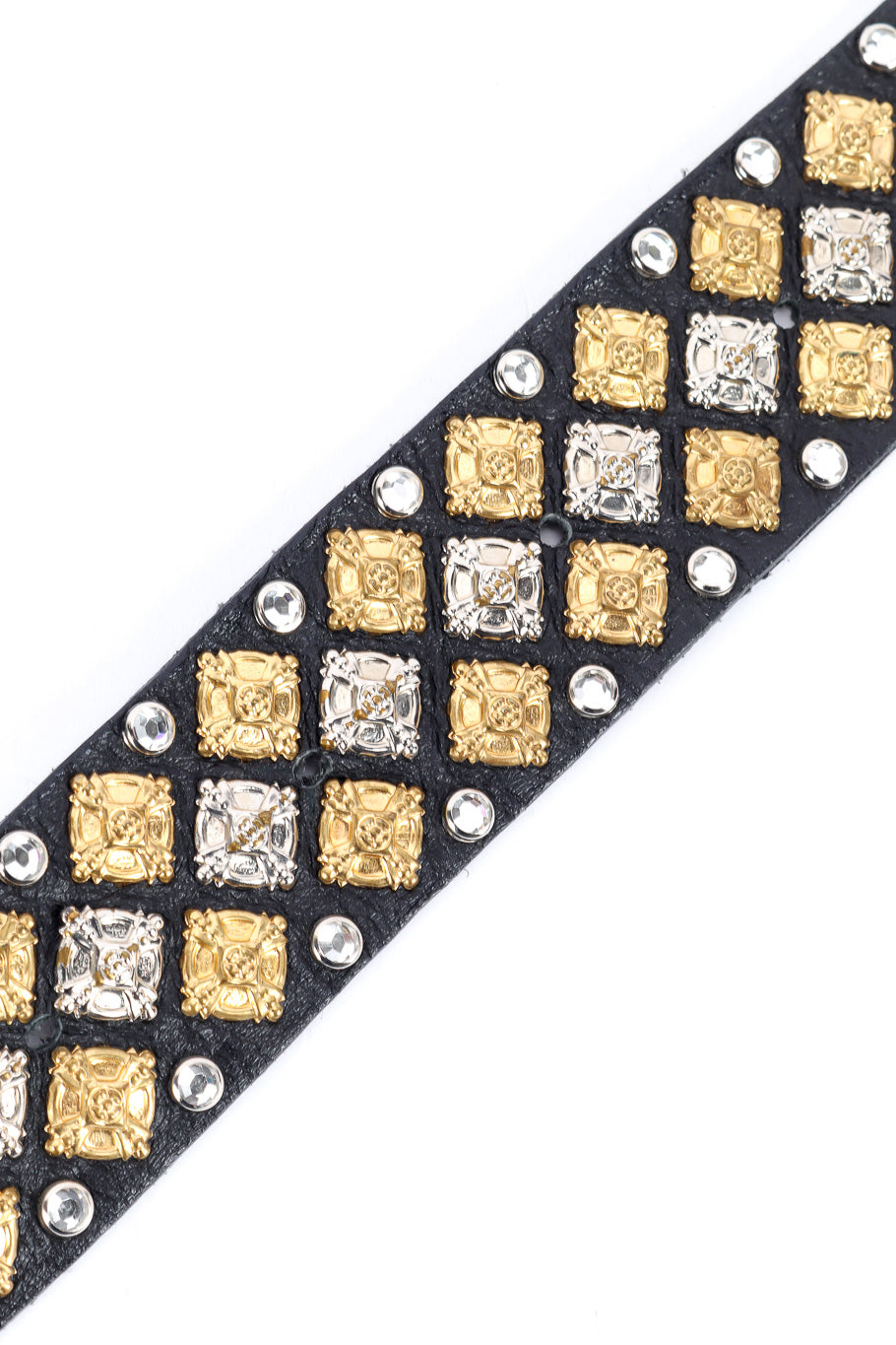 Michael Morrison crystal studded leather belt details @recessla