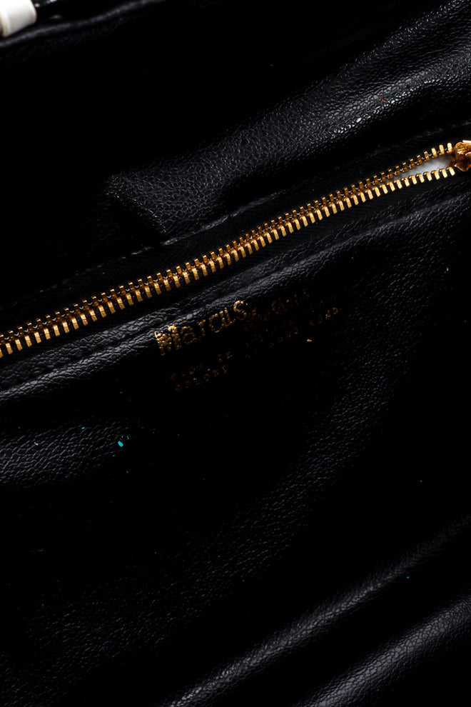 Vintage Marcus Brothers Woven Stripe Vinyl Handbag signature @recess la