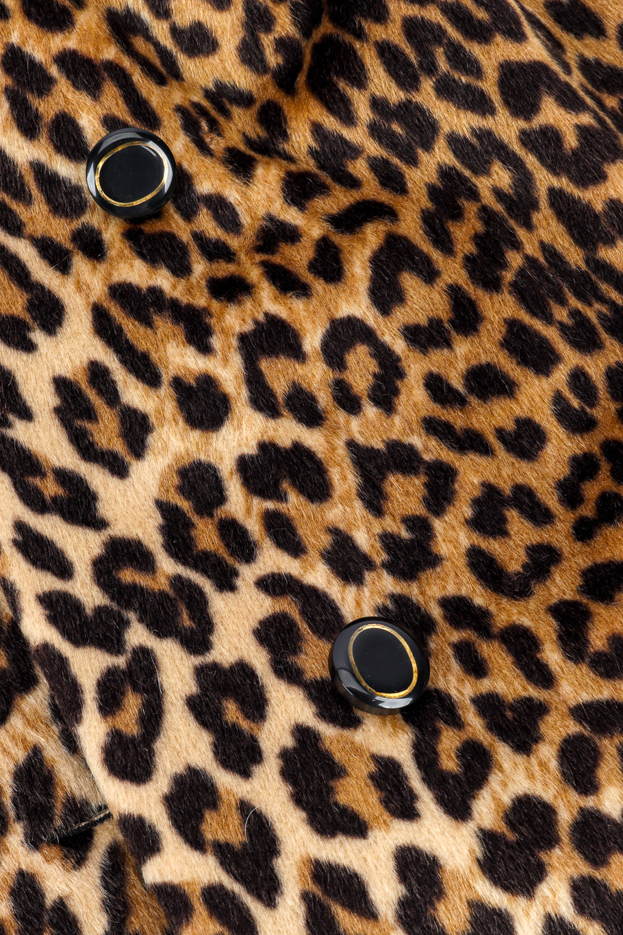 Vintage Marcus Leopard Print Jacket front button closeup @recessla