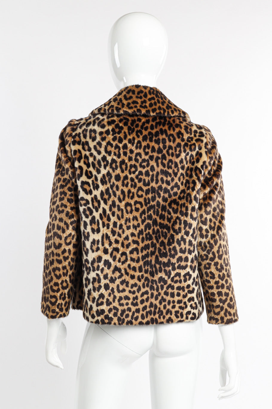 Vintage Marcus Leopard Print Jacket back view on mannequin @recessla