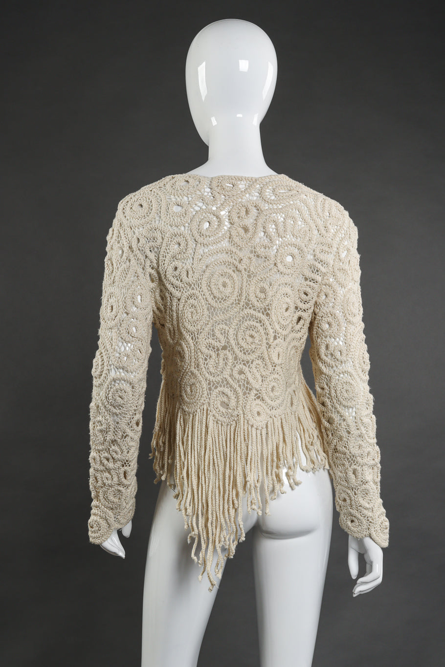 Vintage Matsuda Crochet Sweater back on mannequin @recess la