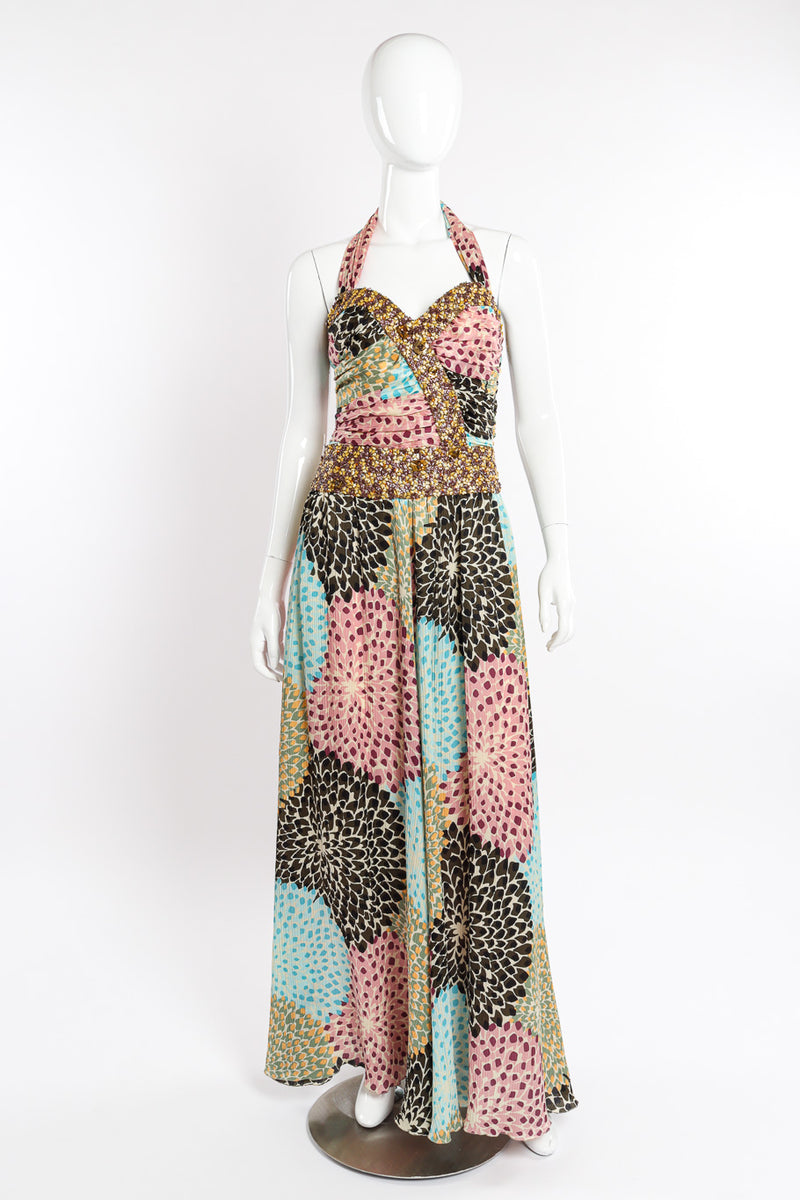 2005 F/W Ruche Beaded Halter Dress by Missoni on mannequin @recessla