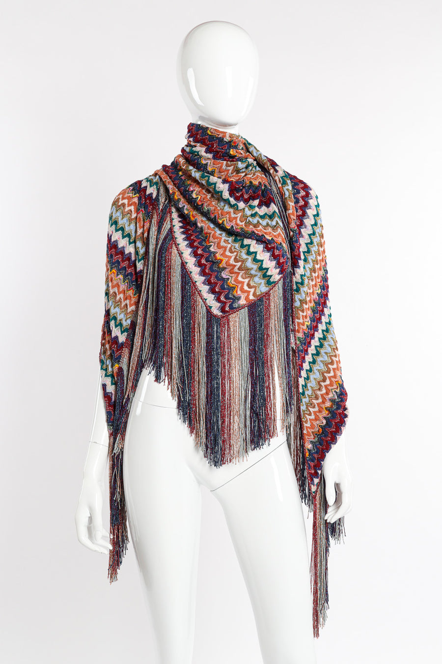 Missoni Chevron Stripe Lamé Knit Shawl – Recess