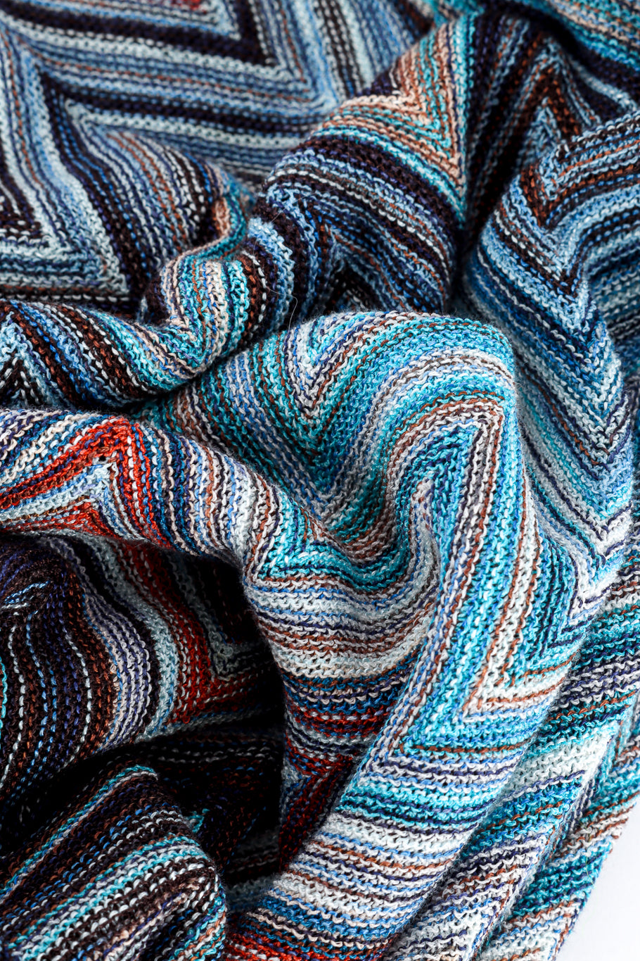 Missoni Chevron Knit Button Up fabric closeup @recess la