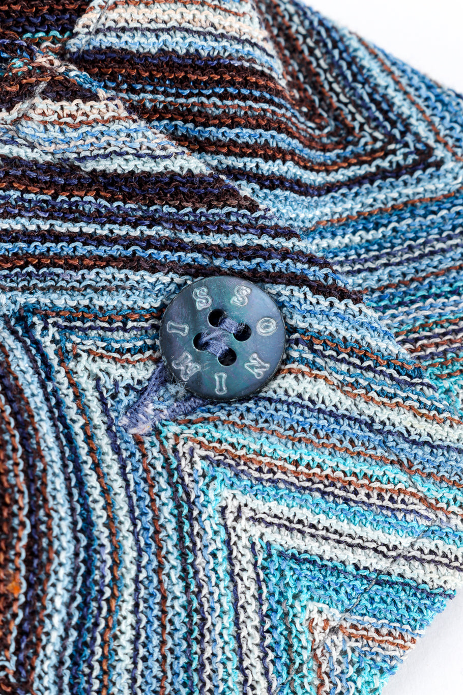 Missoni Chevron Knit Button Up button closeup @recess la