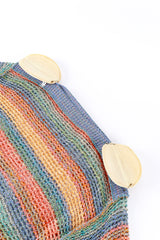 Missoni Crochet Knit Pastel Stripe Top shoulder pads @RECESS LA