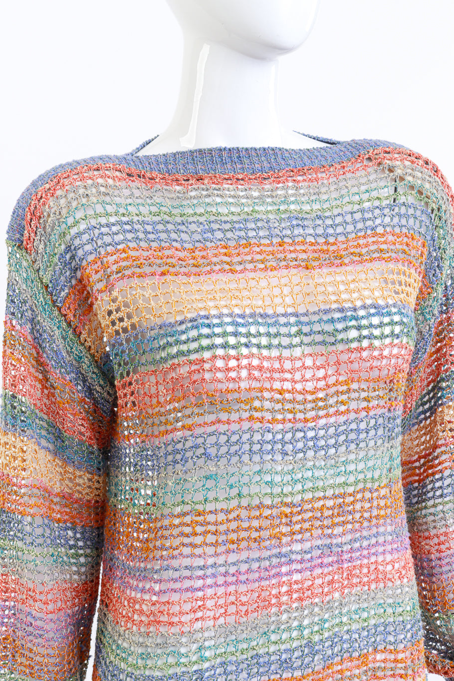 Missoni Crochet Knit Pastel Stripe Top on mannequin @RECESS LA