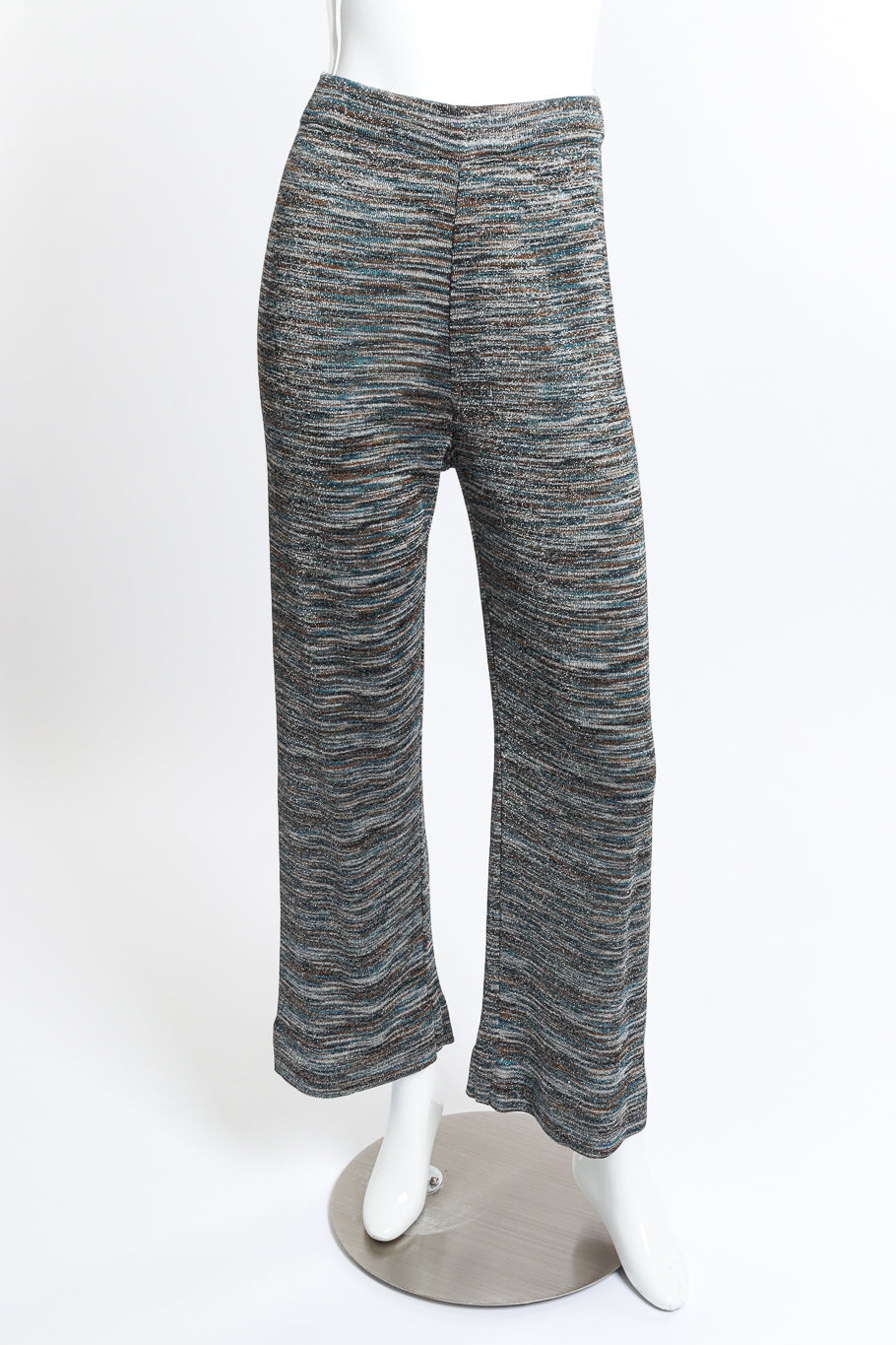 Striped Crop Top & Trouser Set trouser front on mannequin @RECESS LA