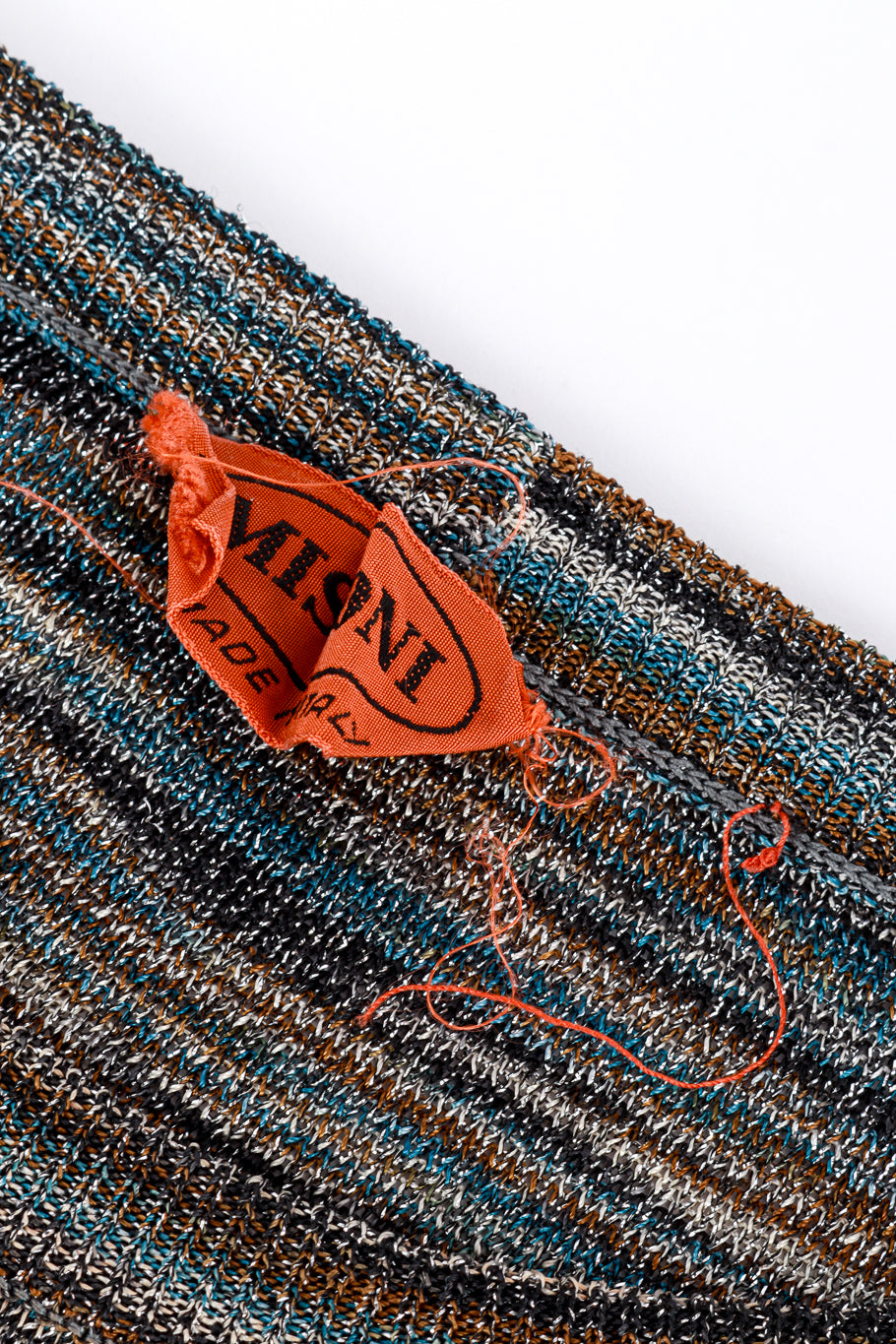 Striped Crop Top & Trouser Set top label detail @RECESS LA