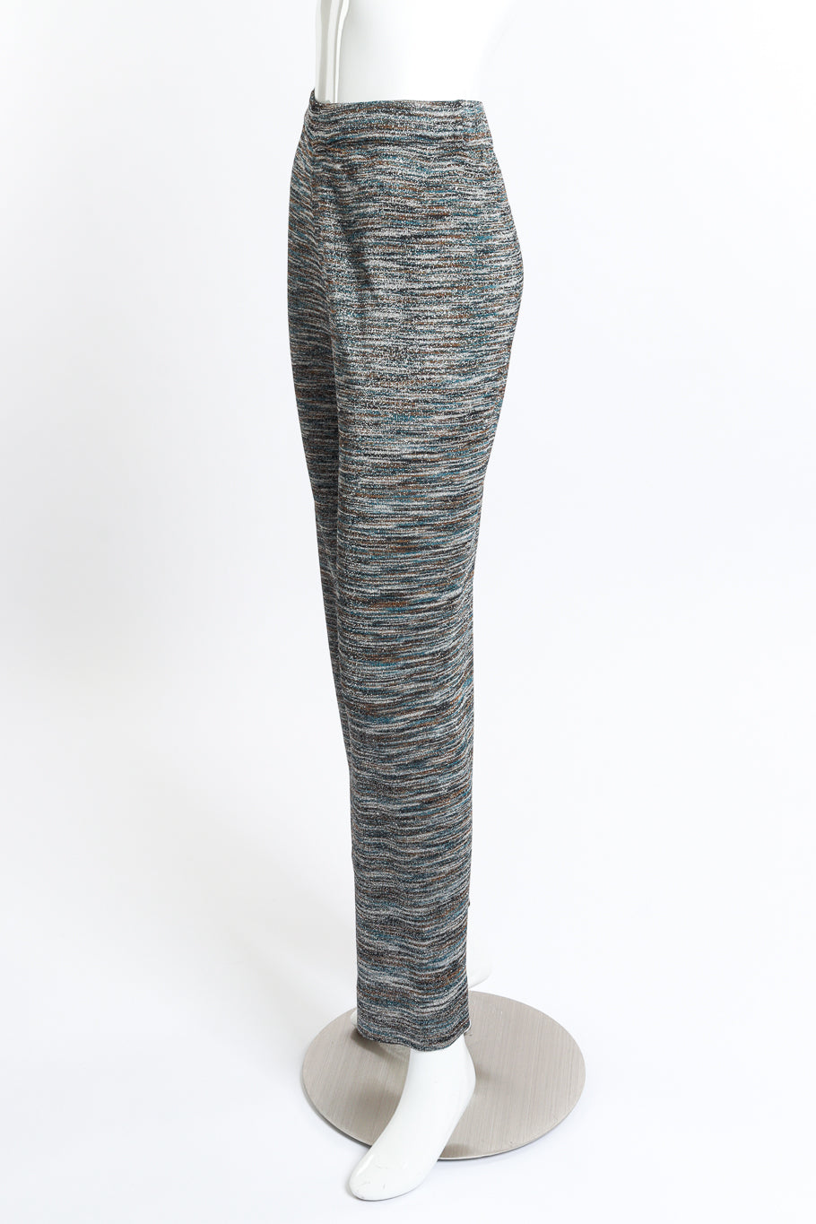 Striped Crop Top & Trouser Set trouser side on mannequin @RECESS LA