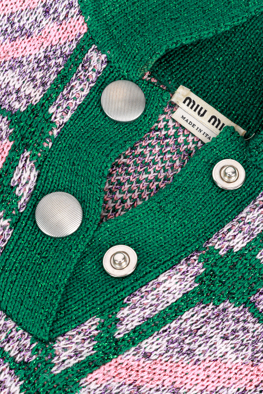 2014 F/W Check Knit Mini Skirt Set collar detail @RECESS LA