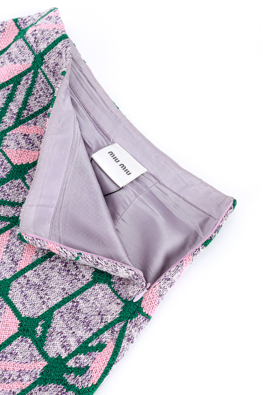 2014 F/W Check Knit Mini Skirt Set skirt waistband  @RECESS LA