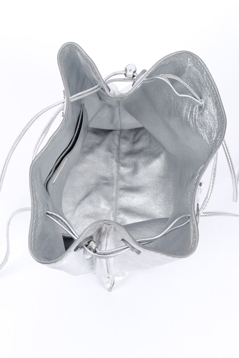 Silver best sale drawstring bag