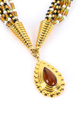 Vintage Monet 7-Strand Teardrop Necklace teardrop pendant closeup @Recessla