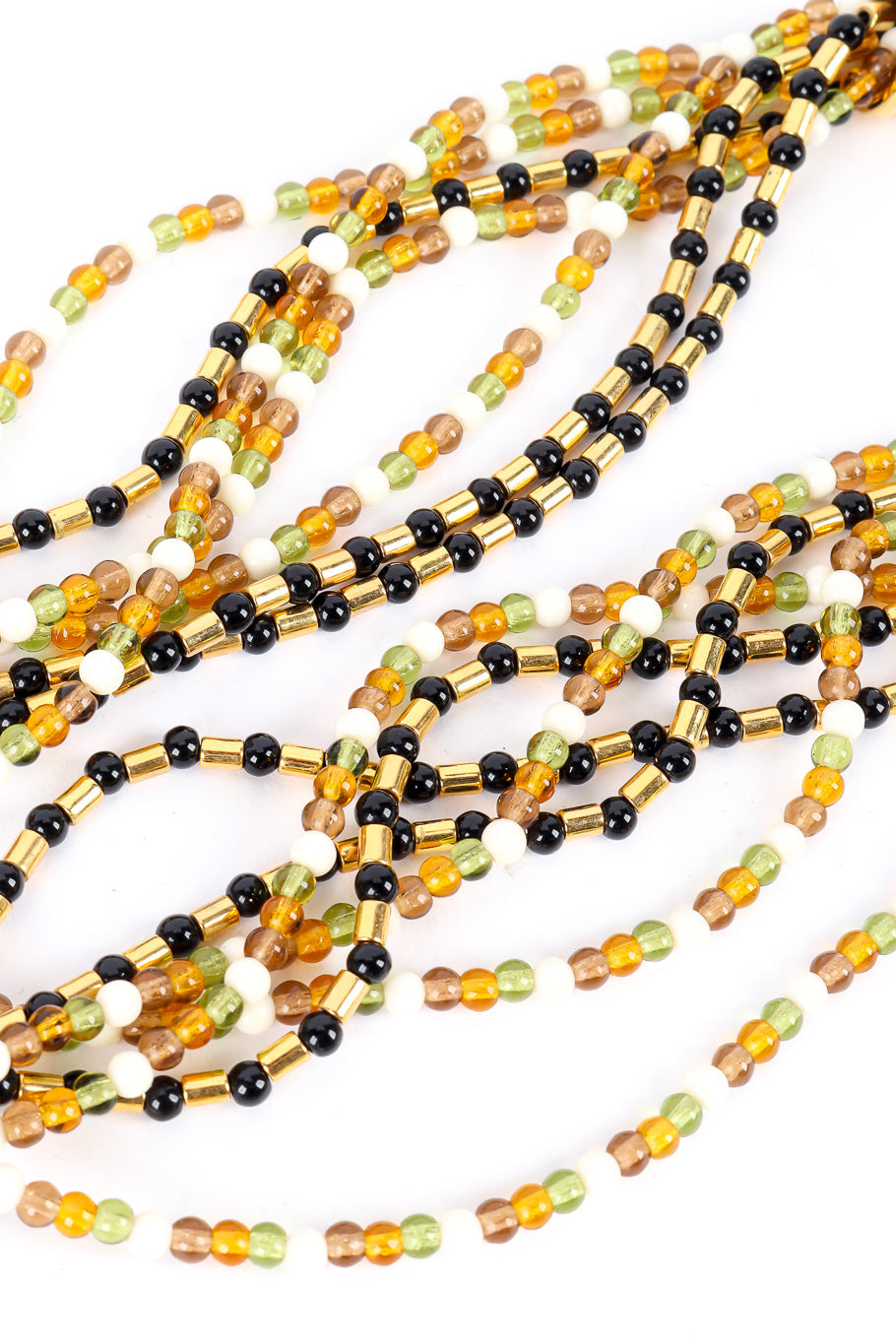 Vintage Monet 7-Strand Teardrop Necklace left and right beaded strand closeup @Recessla