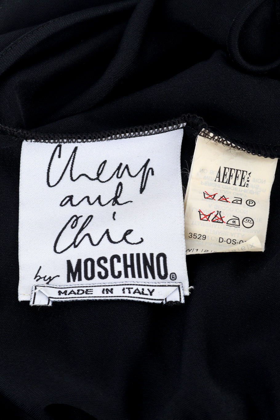 Moschino Keyhole Jumpsuit label @RECESS LA