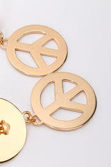 Vintage Moschino Bijoux Peace Drop Earrings peace pendant @recess la