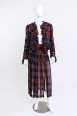 Vintage Moschino Plaid & Ruffle Deconstructed Skirt Set @RECESS LA