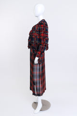 Vintage Moschino Plaid & Ruffle Deconstructed Skirt Set side @RECESS LA