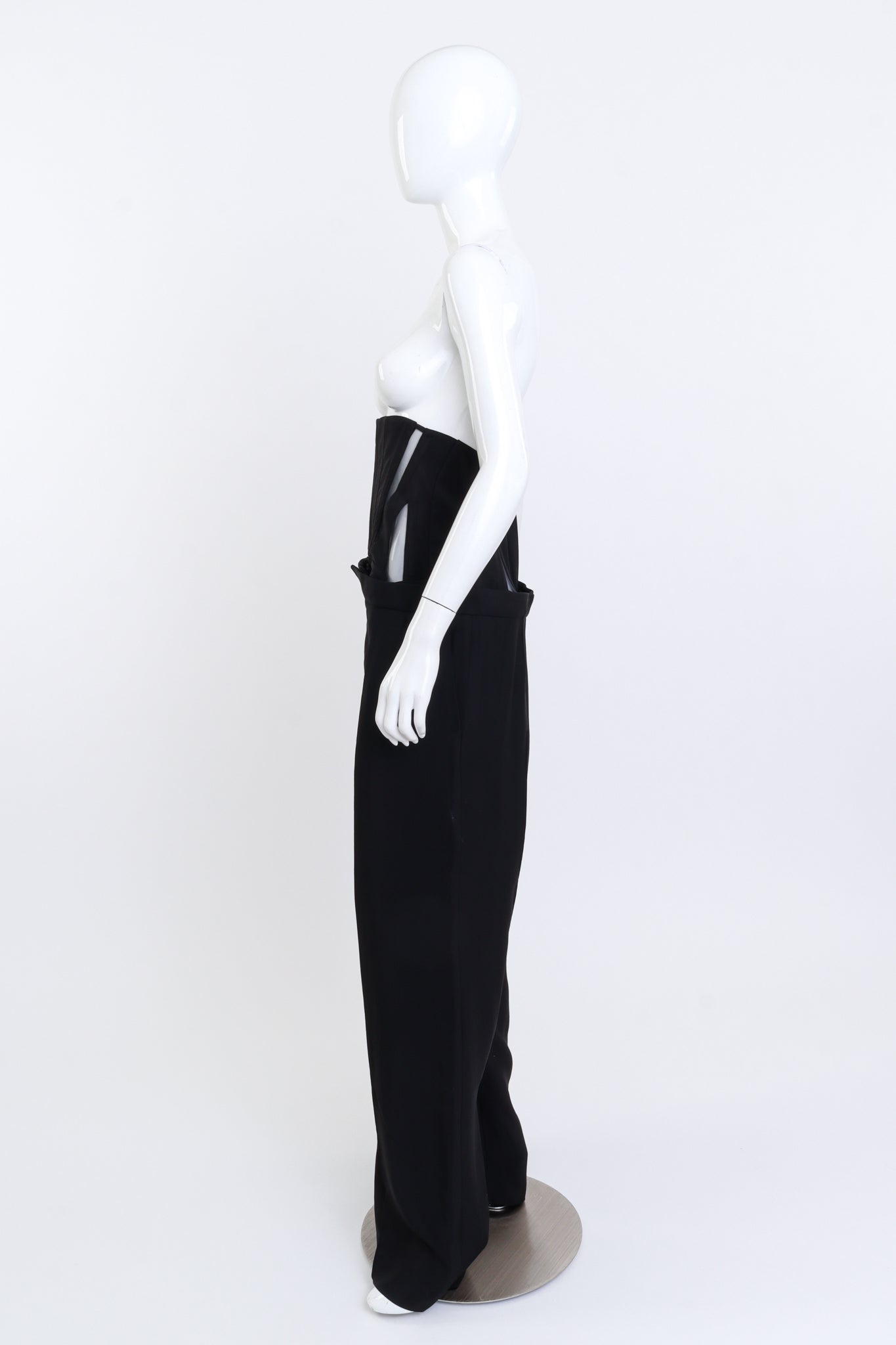 Thierry Mugler Corset Wide Leg Trouser side on mannequin @recess la