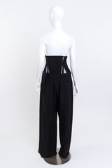 Thierry Mugler Corset Wide Leg Trouser back on mannequin @recess la