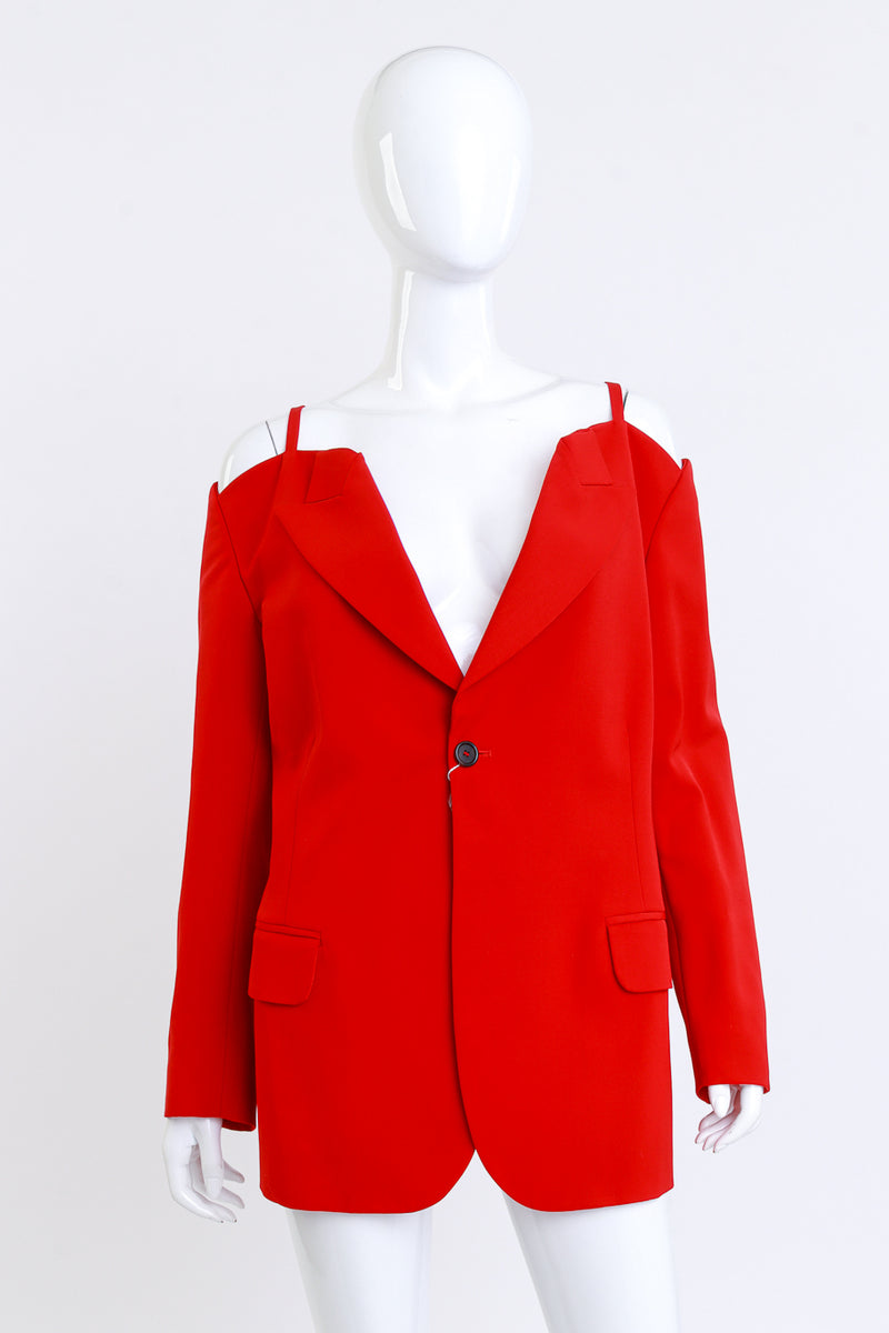 Maison Margiela Cold Shoulder Blazer front on mannequin @recess la