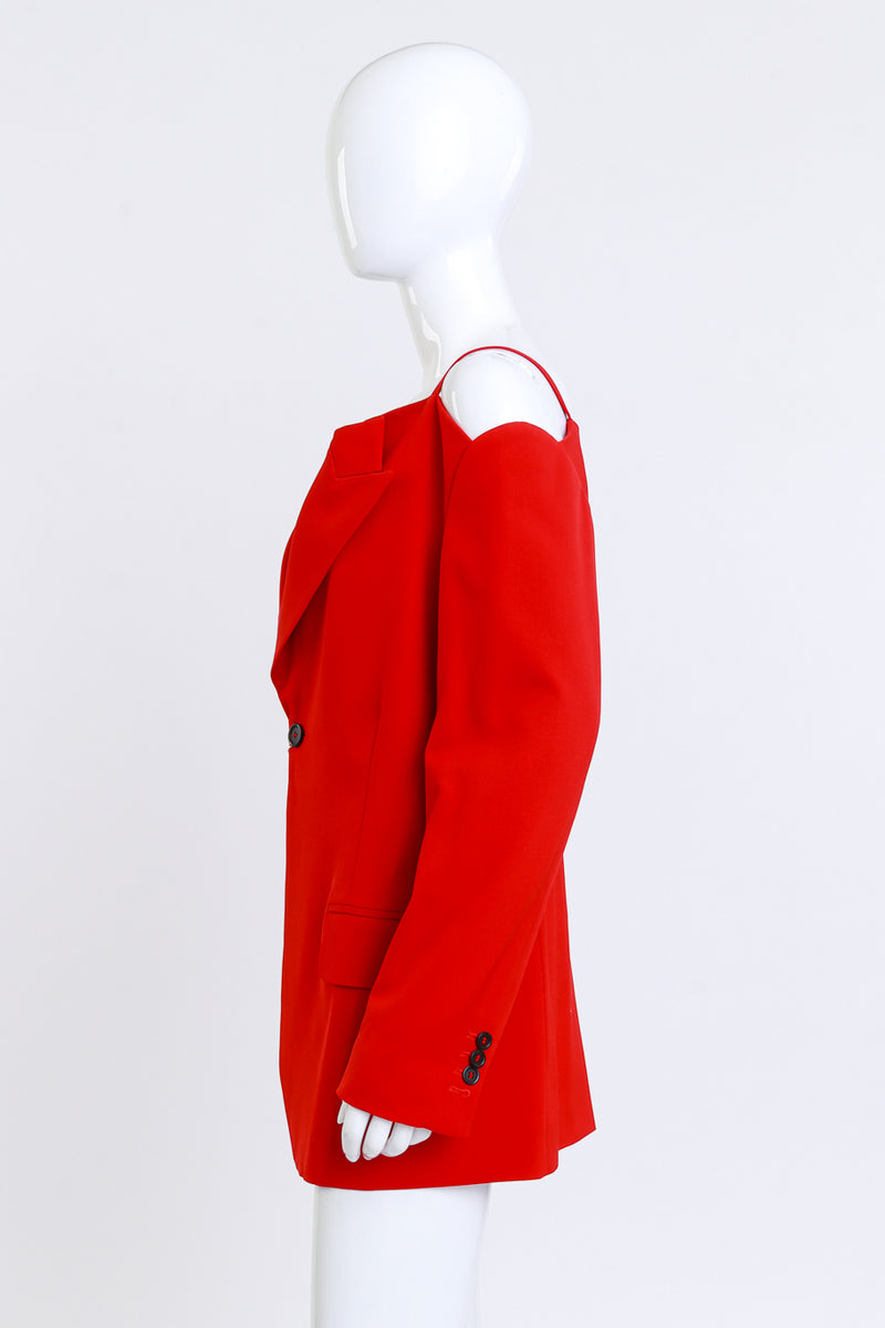 Maison Margiela Cold Shoulder Blazer side on mannequin @recess la