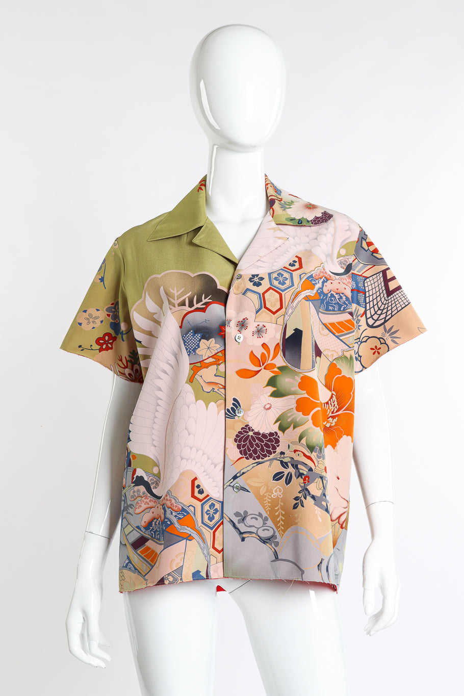 Maison Margiela 2019 S/S Japanese Crane Shirt front on mannequin @recess la
