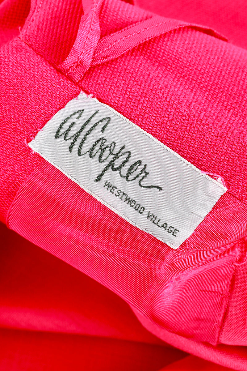 Vintage Malcolm Starr Silk Twill Empire Dress Al Cooper label @recess la