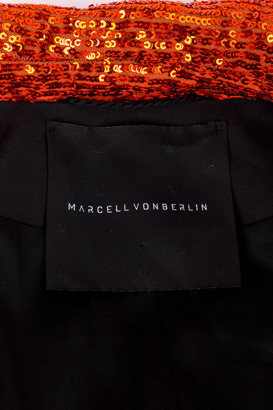 Marcell Von Berlin Sequin Blazer signature label closeup @recessla
