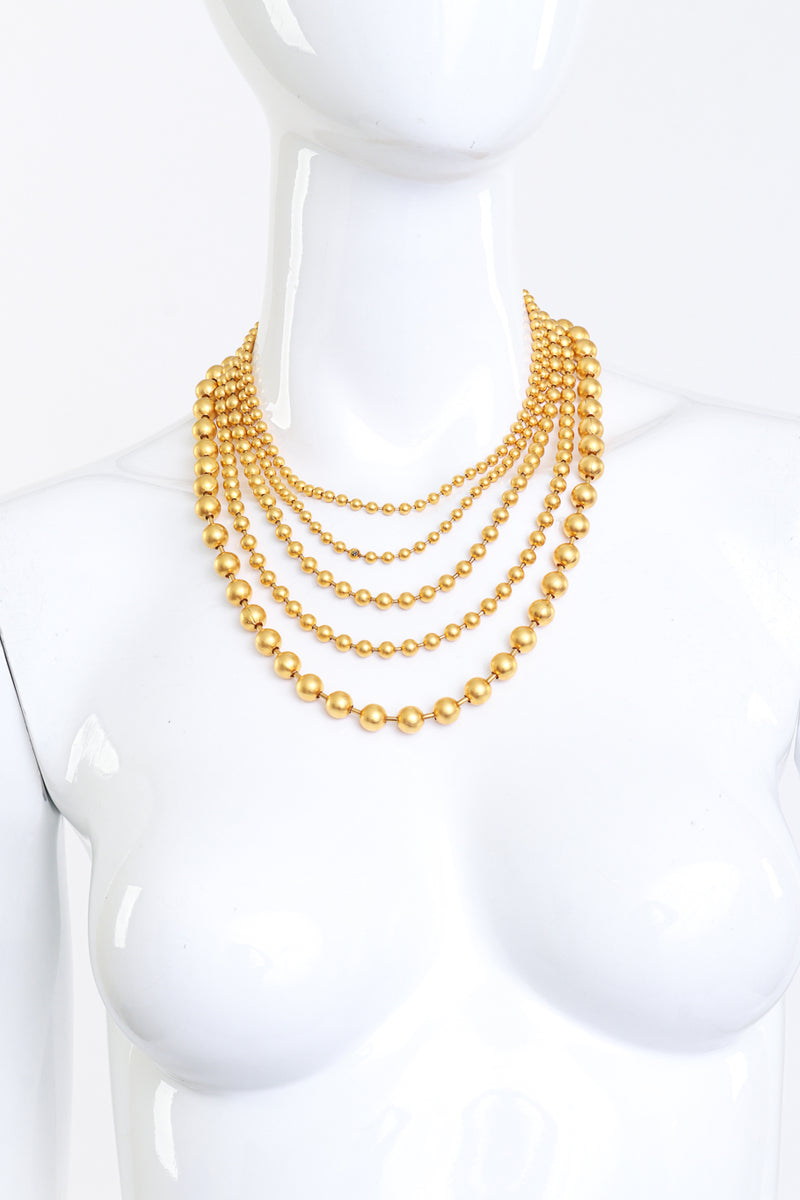 Marcy Feld 5 Strand Ball Bead Collar Necklace @RECESS LA