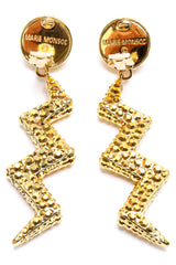 Marie Monsod Thunderbolt Earrings clip on back signature @recessla