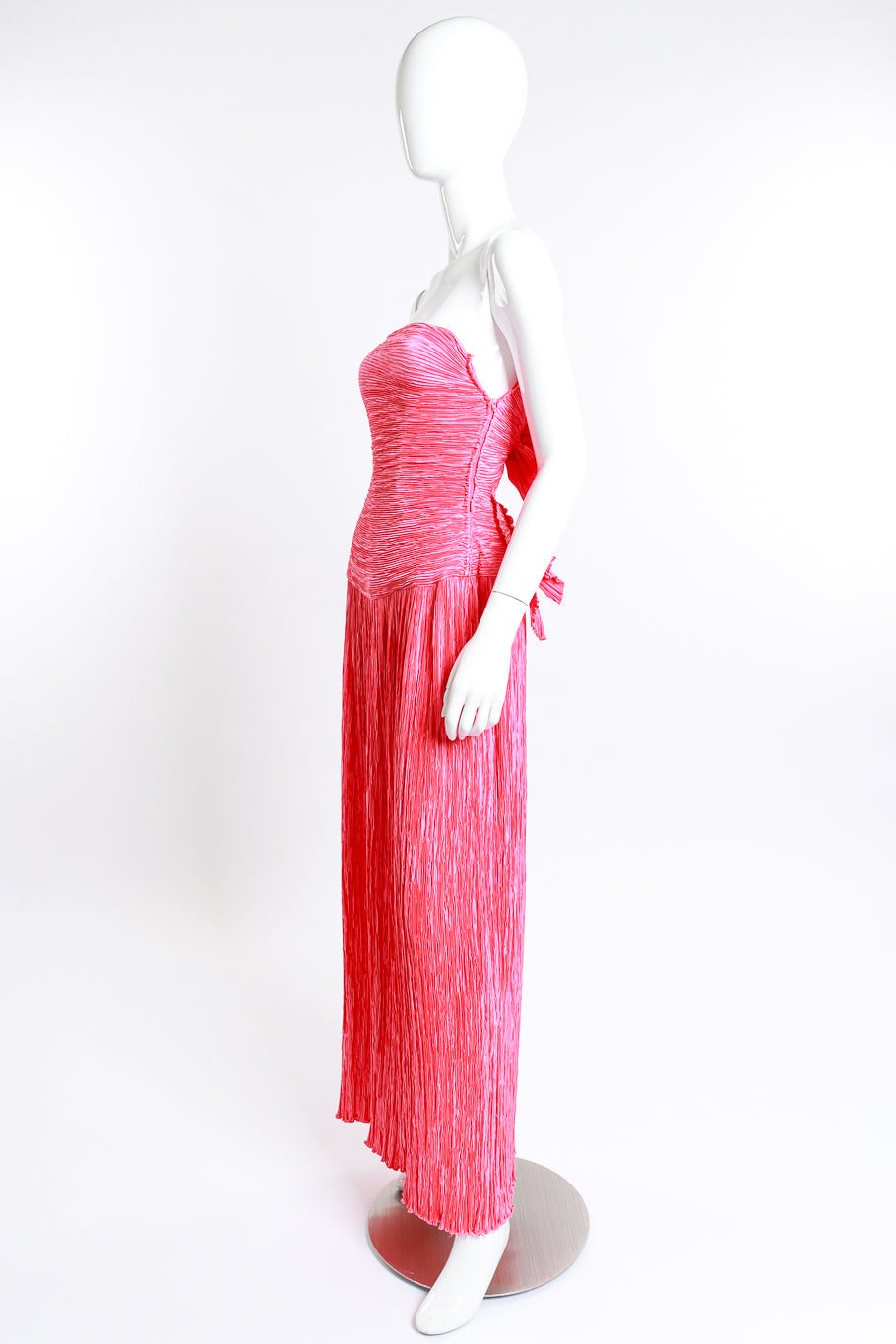 Ruched Bow Evening Gown by Mary McFadden side mannequin @RECESS LA