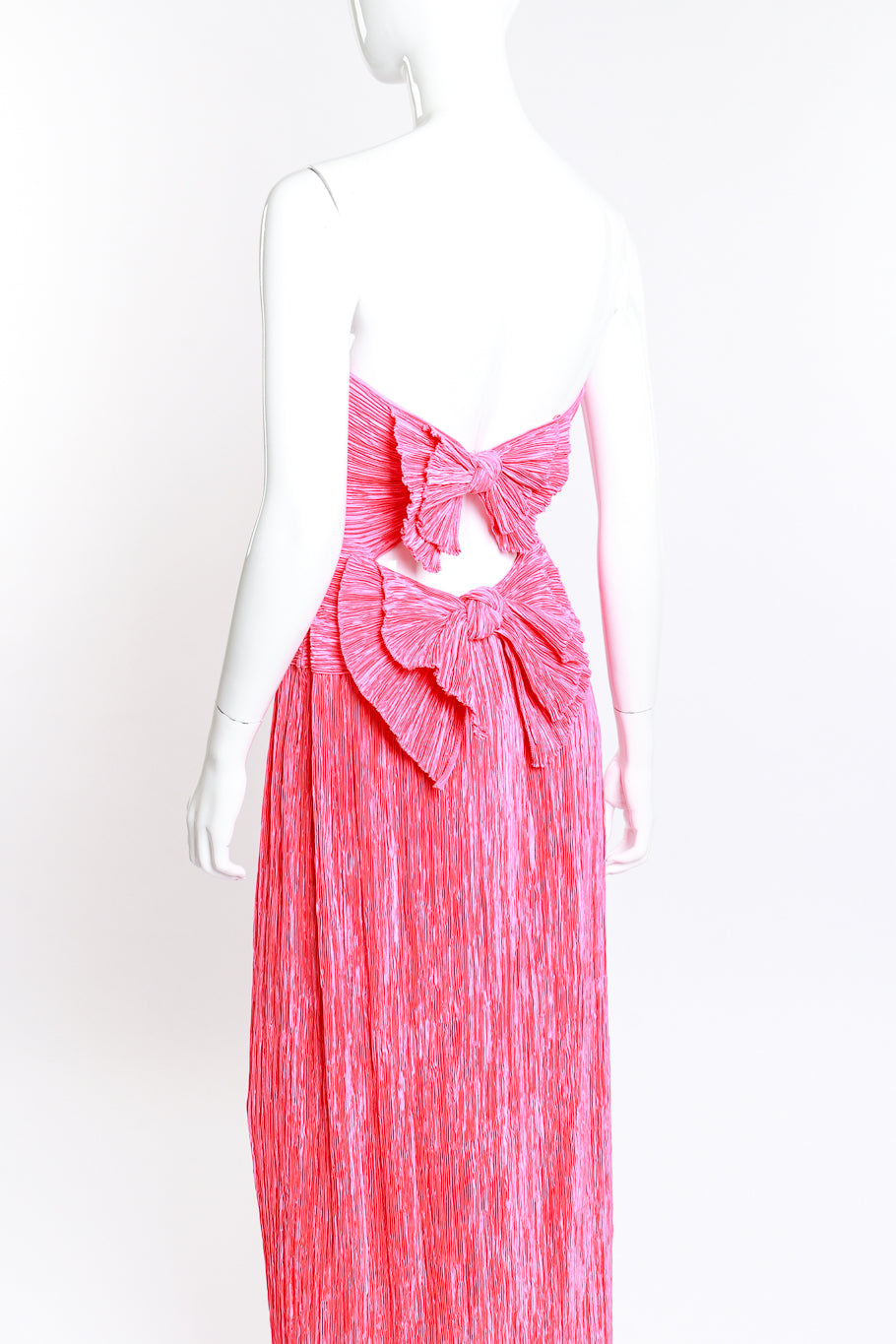 Ruched Bow Evening Gown by Mary McFadden back mannequin @RECESS LA