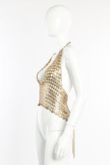 Vintage Chainmail Halter Top side on mannequin @recessla