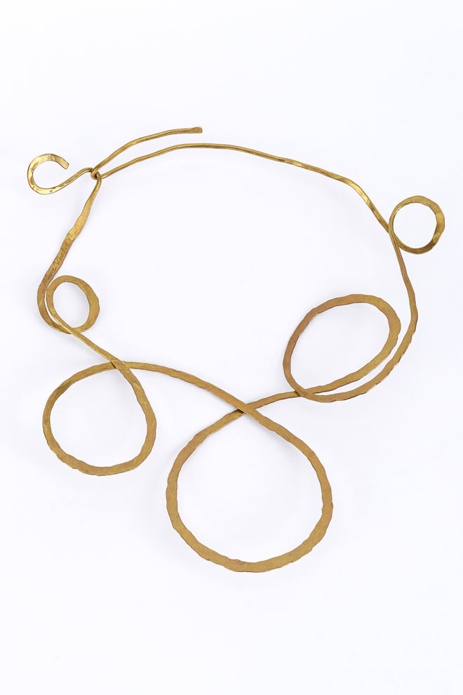 Melanie Rhodes Hammered Coil Bib Necklace back @recess la
