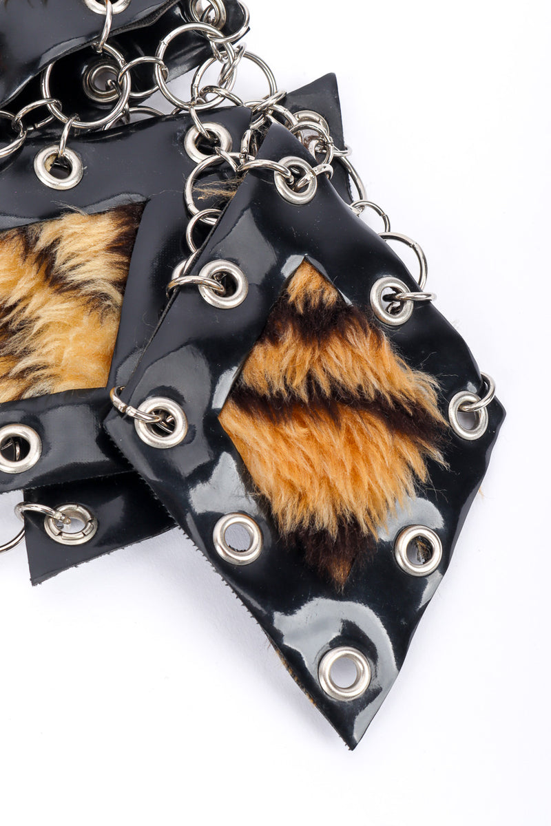 Faux Fur Chainmail Dress faux fur close @recessla