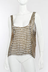 Vintage Chain Mail Tank Top front view on mannequin @recessla