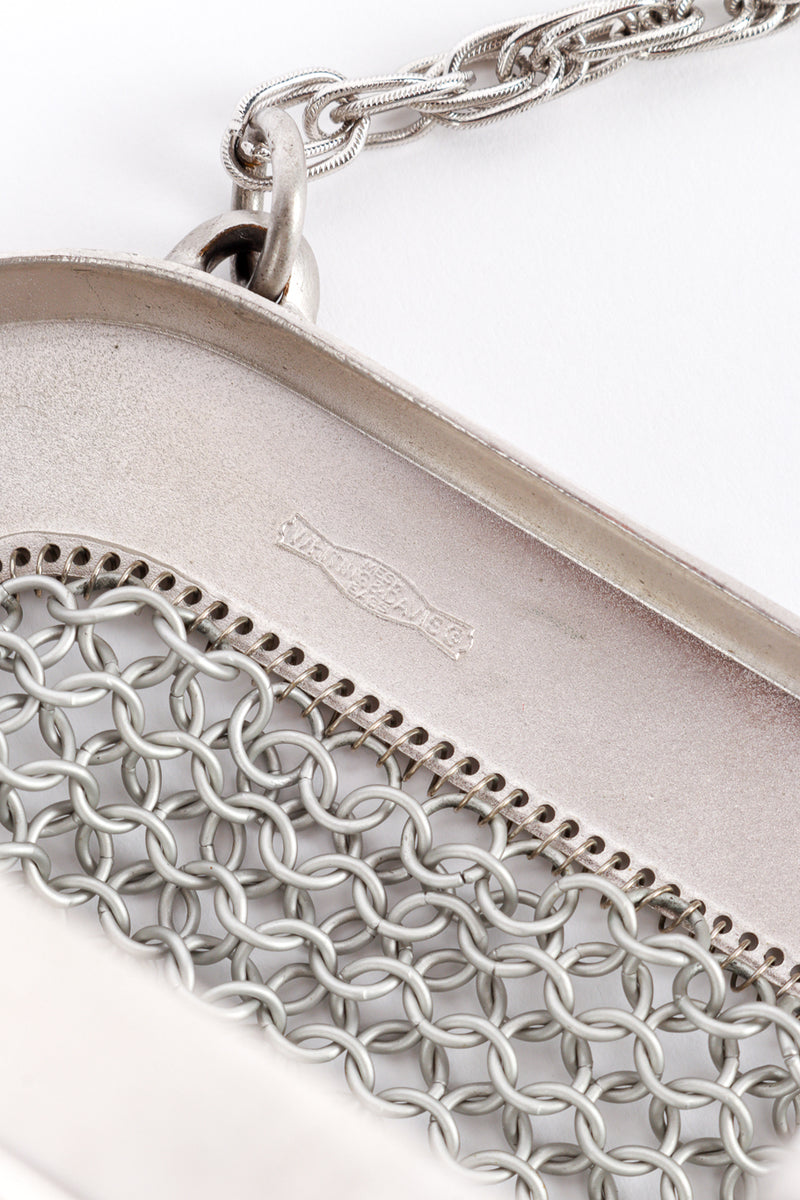 Whiting & Davis Silver Chainmail Bag logo @RECESS LA