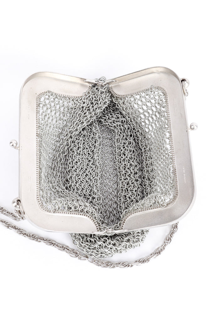 Whiting & Davis Silver Chainmail Bag open @RECESS LA