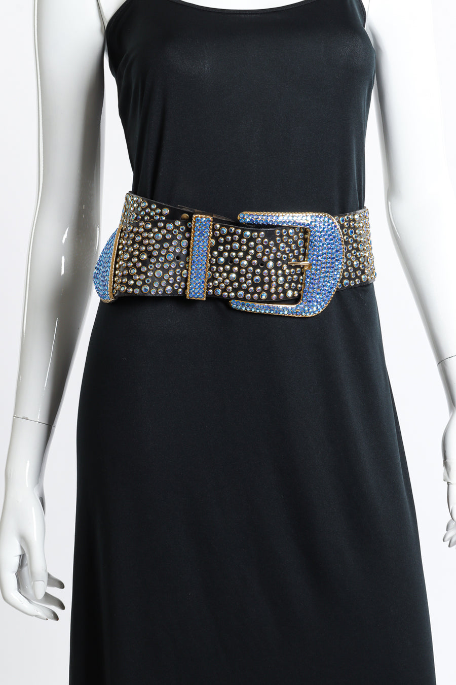 Vintage Michael Morrison MX Aurora Crystal Studded Belt – Recess display picture 1