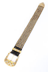 Michael Morrison MX Cross Crystal Studded Leather Belt flat @RECESS LA