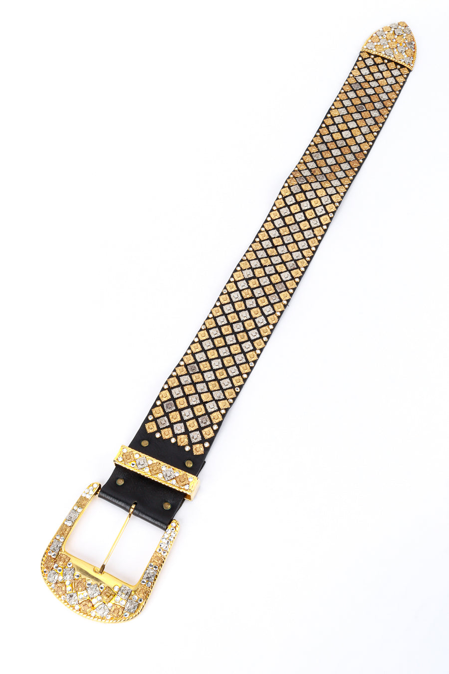 Vintage Michael Morrison MX Cross Crystal Studded Leather