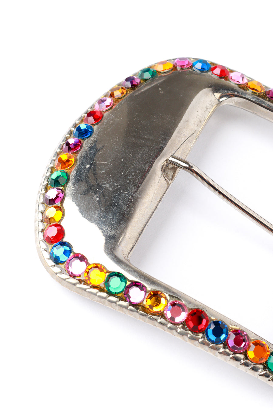 Vintage Michael Morrison Rainbow Rhinestone Studded Belt  display picture 2