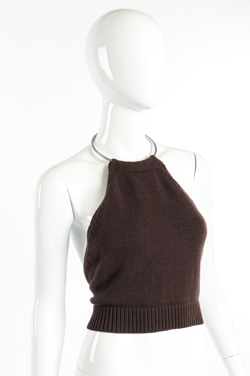 Knit halter top by Maison Margiela on mannequin @recessla