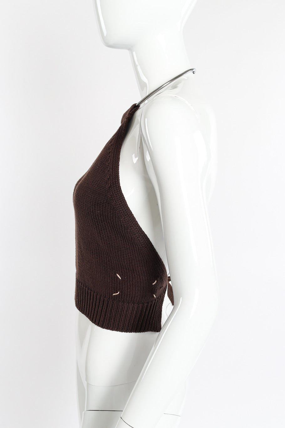 Knit halter top by Maison Margiela on mannequin side @recessla