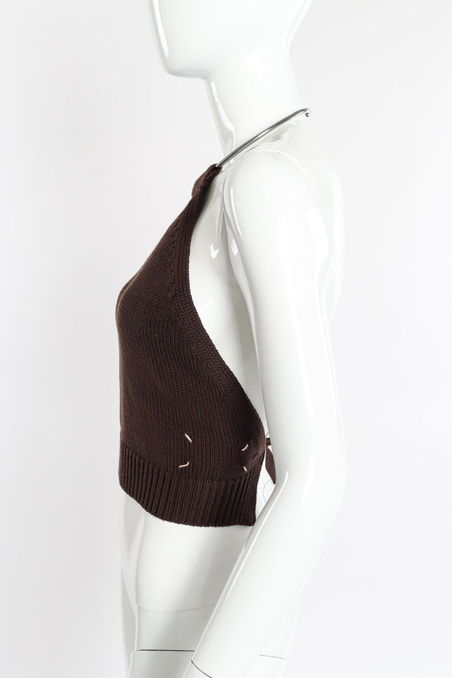 Knit halter top by Maison Margiela on mannequin side @recessla